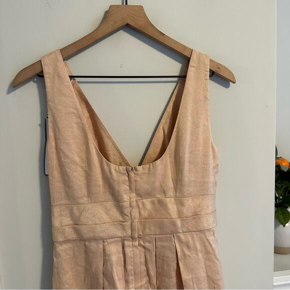 NWT J. Crew Pink Metallic Linen Formal Mini Dress 6 - Picture 4 of 10